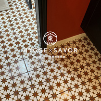 Small match Moroccan retro Nordic toilet tile wall tile floor tile living room dining room balcony tile tile