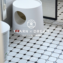 Small matches Classic net red Small fresh matte tiles Black and white octagonal mosaic wall and floor tiles Bathroom Kitchen