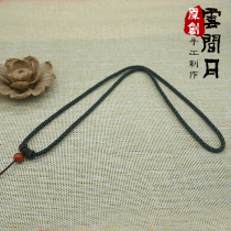 Hand knitting high - grade jade necklace jade necklace gold wax amber rope male and female red rope