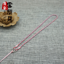 Hand knitting children gold jade hanging rope adult jade necklace baby hanging rope m button red rope
