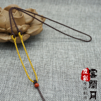 Hand knitting high - grade jade jade necklace jade necklace gold jade rope simple red rope