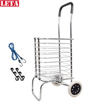 Leta trolley vegetable cart foldable aluminum alloy shopping cart trolley trailer pull cargo luggage handling 682