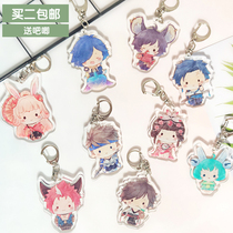 Wangs pesticide glory Original cartoon game The same people surrounding Yaosun Sun away from Li Bai Cai Wengie Key Buckle Pendant