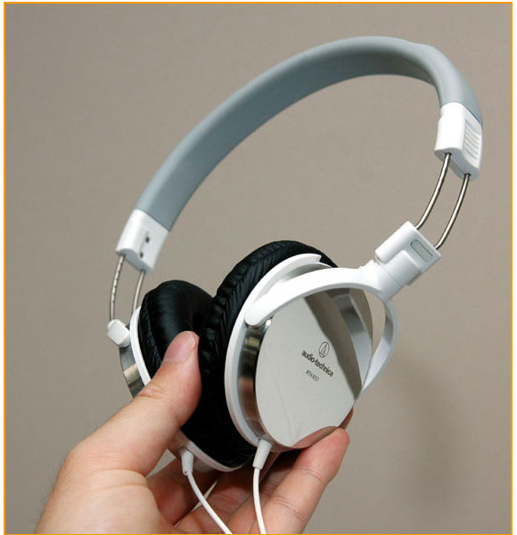 铁三角 ath-es7便携不锈钢镜面头戴式便携耳机 德讯行货 送耳机包