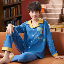 Boy pajamas children spring and autumn cotton little boy long sleeve thin suit