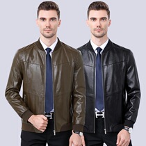 2021 Leather Jacket Mens Short and Territorial Waters Sheep Genuine Leather Mid-Youth Leather Clothing Spring Autumn Thin Coat Tide