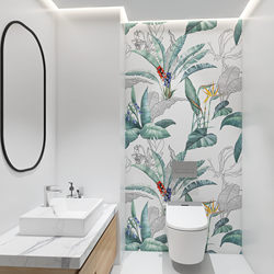 Bathroom background wall toilet tiles painted tiles microcrystalline stone flower schist board bathroom entrance wall tiles 600*1200