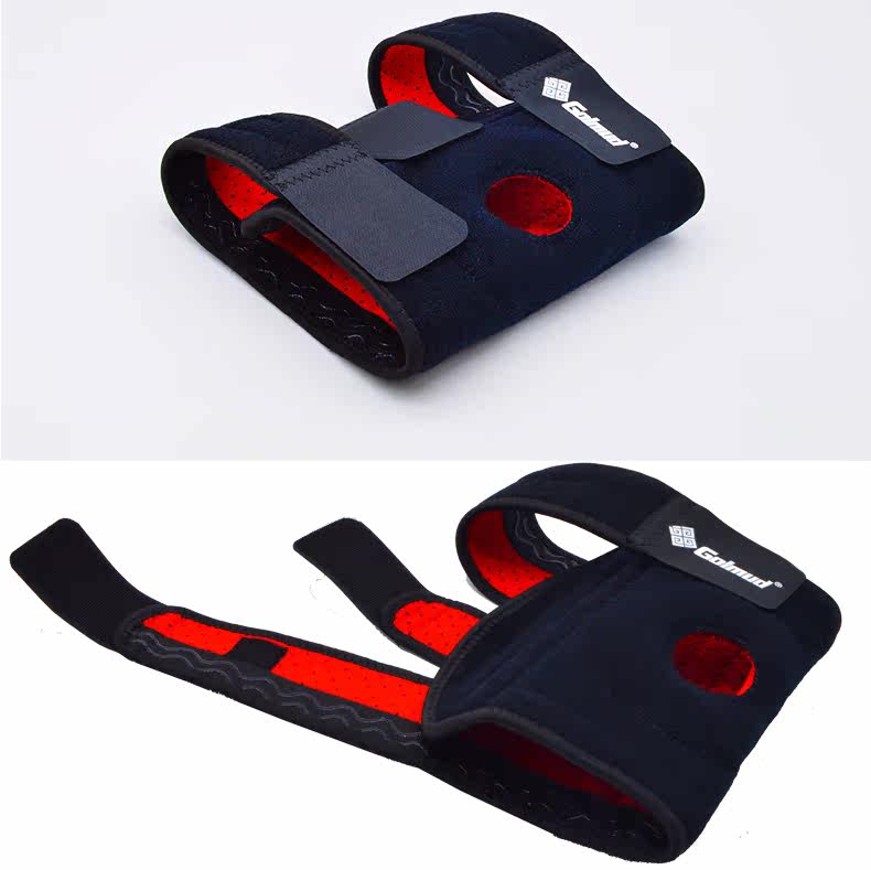 戈尔牧 加防滑条硅胶防滑 运动护具透气护膝4根弹簧 登山护膝 601