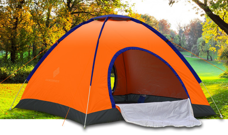 golmud帐篷户外2秒速开 2-4人帐篷 全自动双人多人防雨露营套装