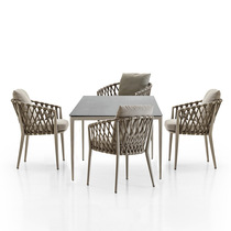 Nordic Outdoor Table And Chairs Rattan LEISURE TABLE AND CHAIRS PATIO OPEN AIR VILLA GARDEN HOTEL RATTAN SUNSCREEN OUTDOOR SUNSCREEN WATERPROOF