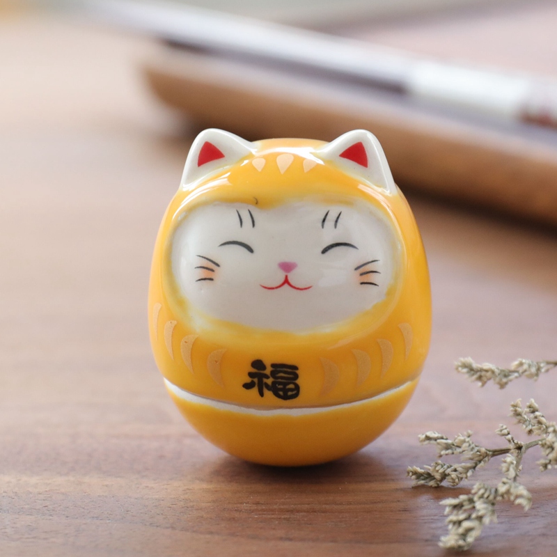 Plutus cat furnishing articles desktop creative lovely birthday girl ceramic mini dharma "daruma" valentine 's day