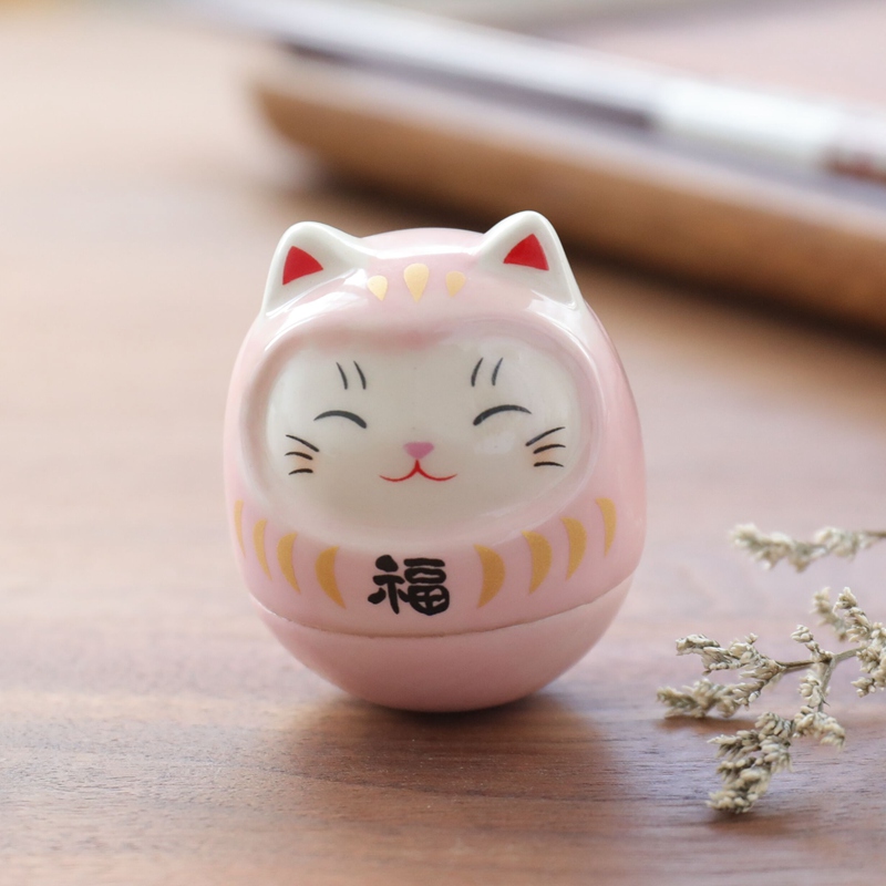 Plutus cat furnishing articles desktop creative lovely birthday girl ceramic mini dharma "daruma" valentine 's day