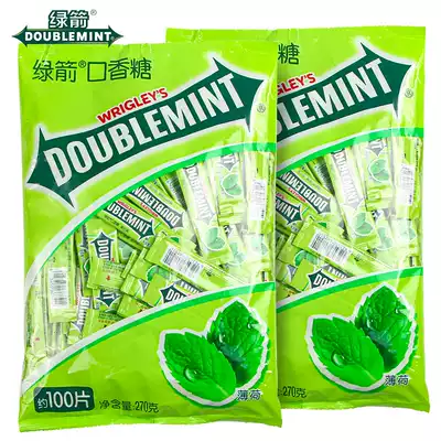 Green Arrow Gum 100 Piece Wrigley Mint 1 large bag cool mouth kissing candy fresh breath