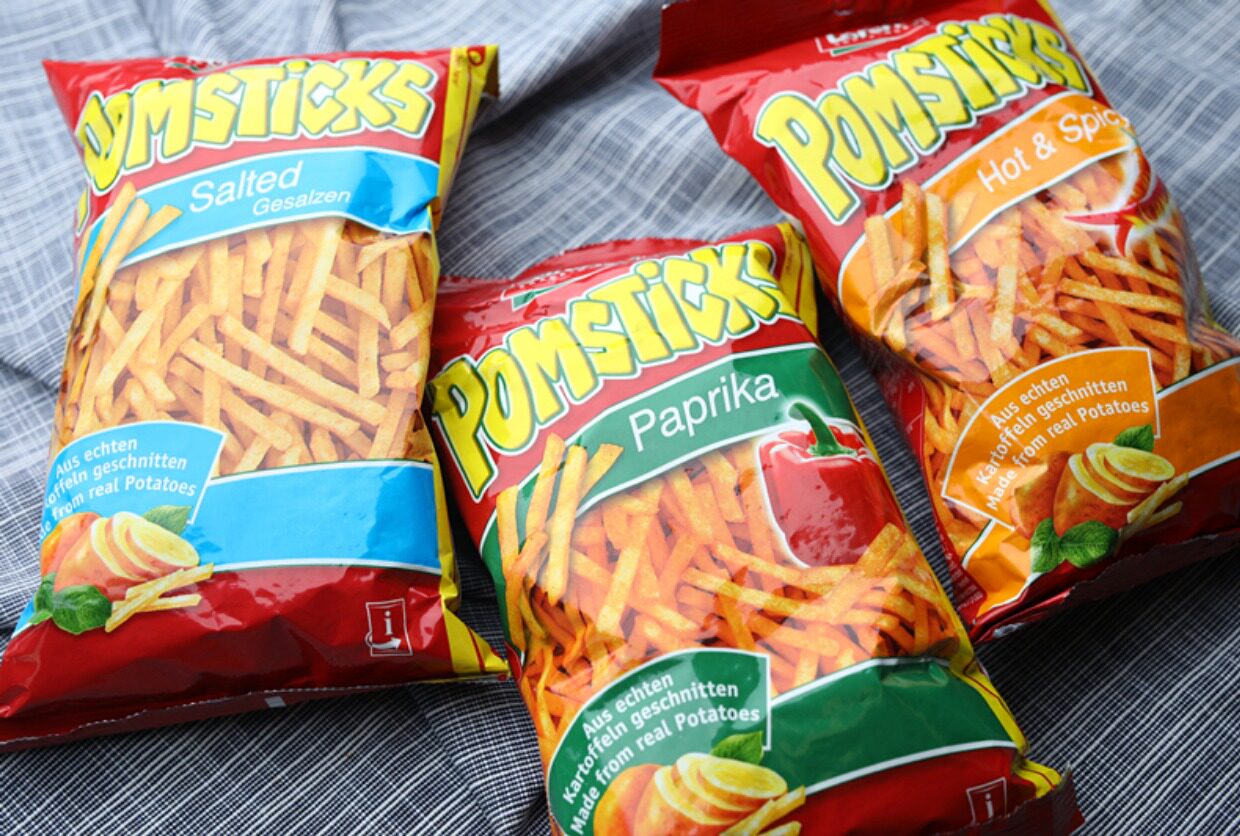 lorenz劳仑兹细薯条娱乐休闲零食原装进口膨化零食品100g原味辣味