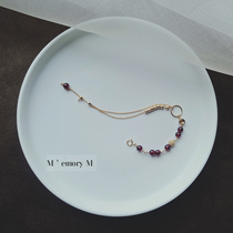 The future can be expectedniche design 7A grade garnet 14K gold bracelet female fine double-layer small gold beads do not fade