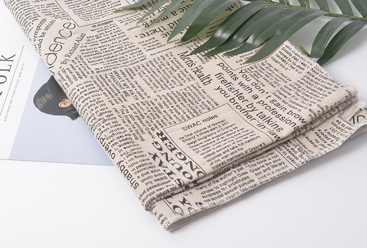 璇之影英文报纸印花棉麻布 网店拍照摄影淘宝拍摄道具背景布新款
