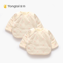 Tongtai new autumn and winter newborn cotton clothes baby cotton clothes newborn baby cotton top half back clothes two pieces