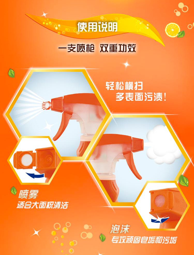 使用说明一支喷枪双重功效轻船菔扫多表面污渍适台大面清活专攻顽固自振污-推好价 | 品质生活 精选好价