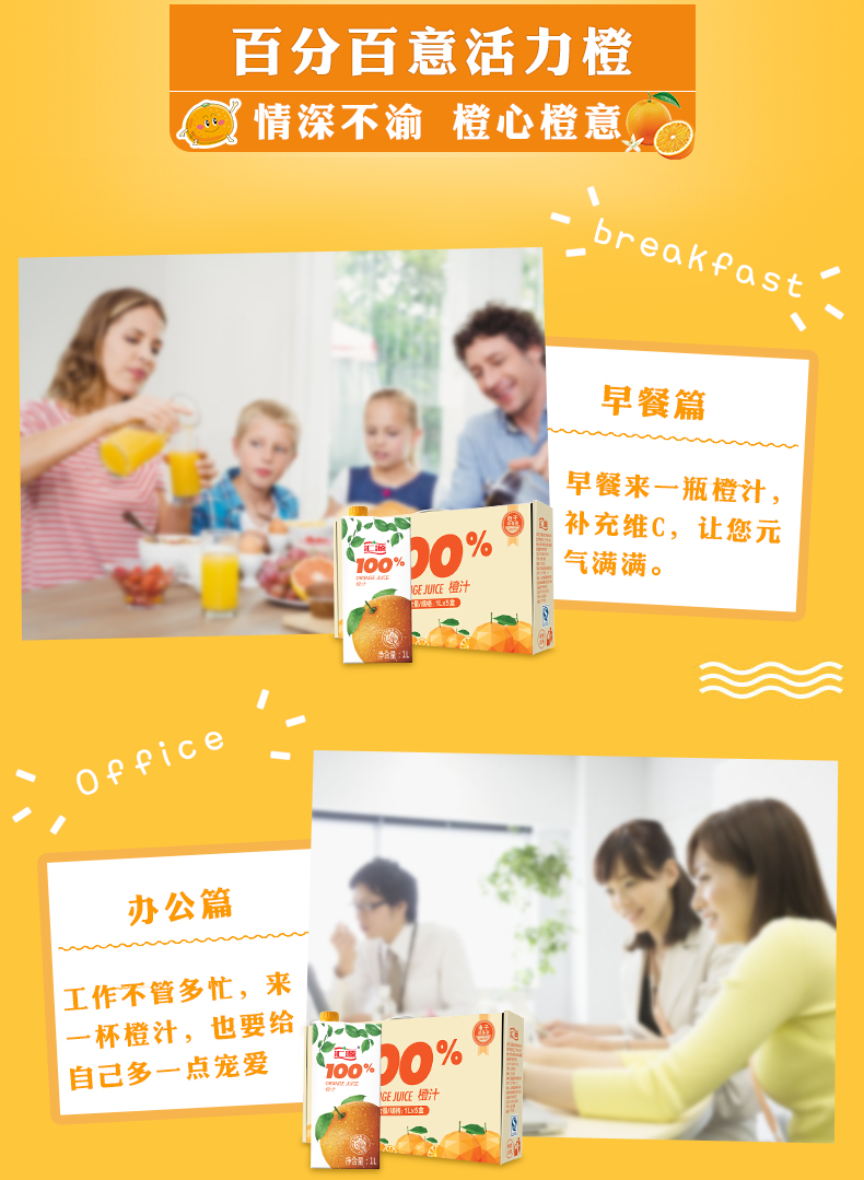 百分百意活力橙情深不渝橙心橙意st早餐篇早餐来一瓶橙汁,补充维C,让您元备)0%气满满idDo办公篇工作不管多忙,来杯橙汁,也要给自己多一点宠爱30%9-推好价 | 品质生活 精选好价