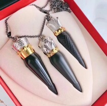 Christian Louboutin CL radish din Queen scepter black tube lipstick set box 001M 001S