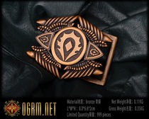 Ogrema Blizzard wow World of Warcraft King of Immortality Tribe Bronze Belt Buckle