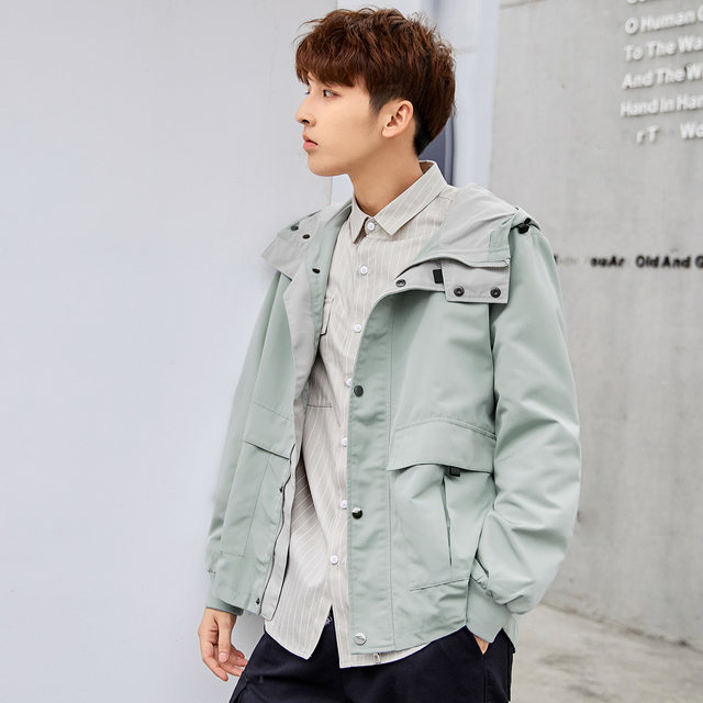 Clothing Tiancheng spring new men's overalls jacket function Korean trend loose long-sleeved jacket tide brand Clothing Tiancheng spring new men's overalls jacket function Korean trend loose long-sleeved jacket tide brand