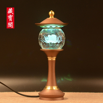 Lucky Treasure Crystal Lotus Lamp Shrine Lamp God of Wealth Lamp Offering Lamp Changming Lamp Buddha Offering Lamp Buddha Front Buddha Taiwan Buddha Hall