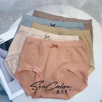 Dime Renew 9203 butterfly knot lace lace elastic wrap hip pure color cotton antibacterial and breathable triangle underpants woman