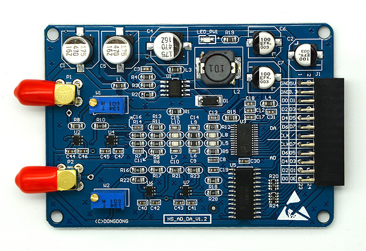 高速adda并行tlc551020mad125mda模块fpga开发板