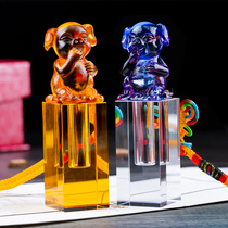 Fetal hair chapter souvenir Cute baby pig umbilical cord chapter DIY baby crystal gift production Fetal hair production preservation