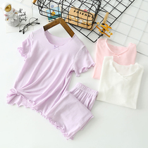 Child Moder suits summer thin girls pajamas Pajamas baby short-sleeved air-conditioned home clothes