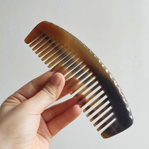 Natural handmade white buffalo horn comb old horn comb without handle wide tooth multi tooth comb anti-static massage comb