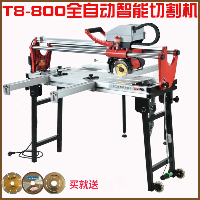 automatic electric table type tile cutting machine stone floor tile cutting table 45 degree chamfering edge grinding slotting water cutter