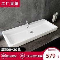 Nordic Art upper basin integrated washbasin square wash basin artificial stone basin new product direct sales