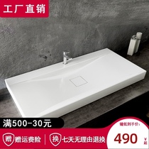 Nordic integrated household wall-mounted basin artificial stone basin wash basin single-basin wall washbasin direct sale
