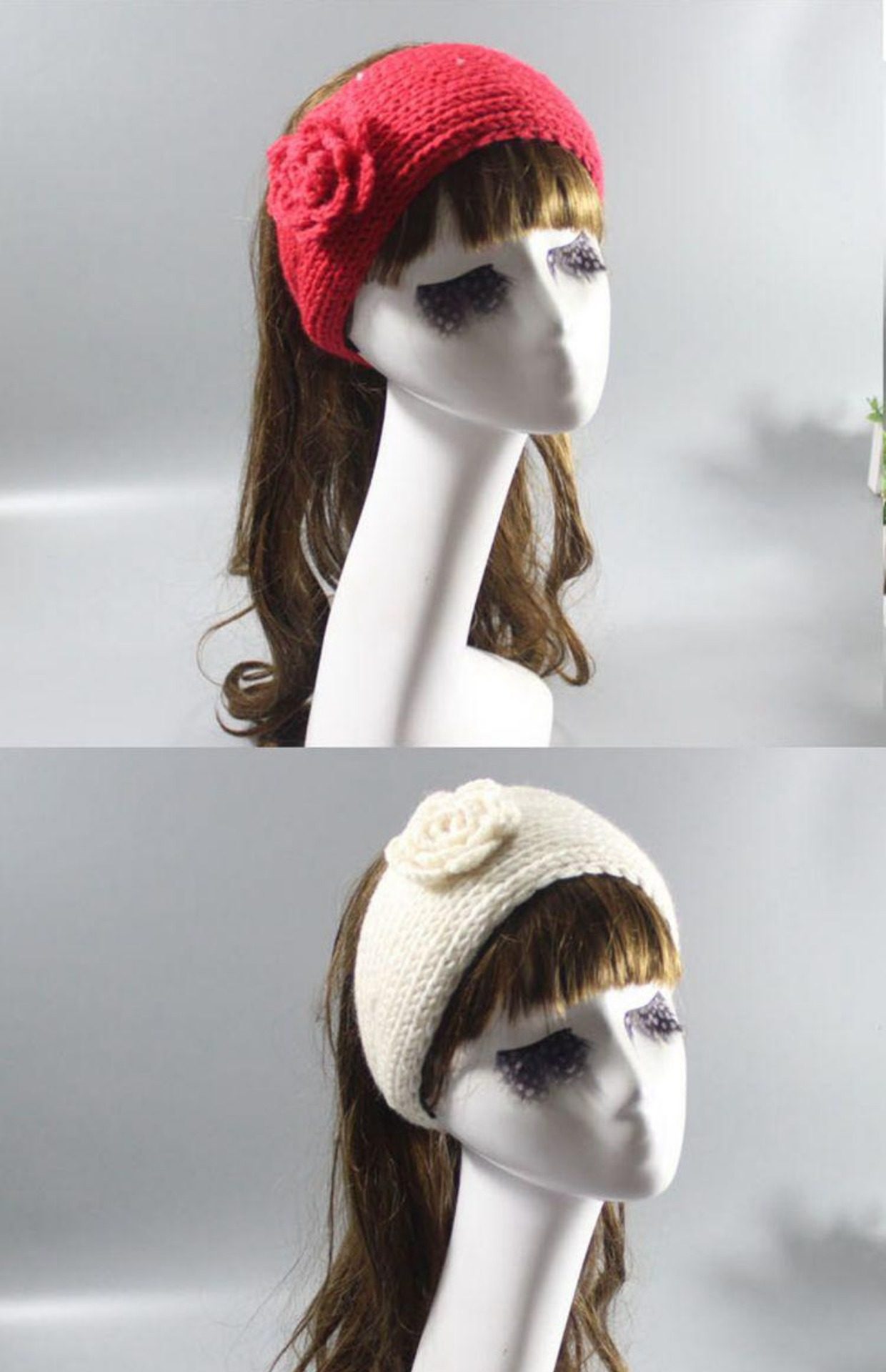 毛线帽子男女秋冬季无顶针织韩版潮发带帽子时尚头带保暖头套帽子