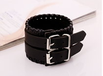 2021 European and American Steampunk leather bracelet mens bracelet wide leather cowhide hipster street fashion jewelry