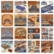 European and American retro flower brick car flower piece kitchen and bathroom antique brick restaurant tile 300 bar background wall floor tile 200MM