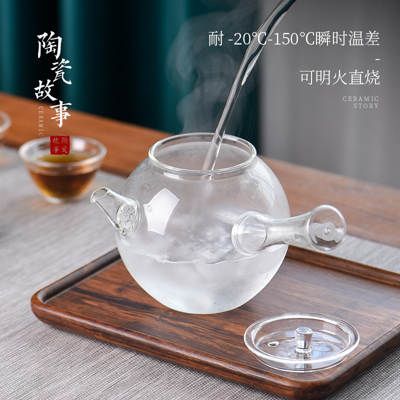 Ceramic story lateral boil glass teapot small electric cooking TaoLu kung fu tea machine'm the teapot tea tea set