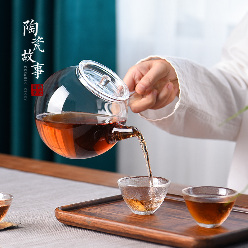 Ceramic story lateral boil glass teapot small electric cooking TaoLu kung fu tea machine'm the teapot tea tea set