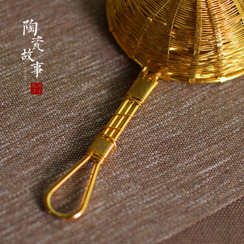 Ceramic story pure copper manual) filter Japanese creative tea strainer screen kung fu tea tea accessories