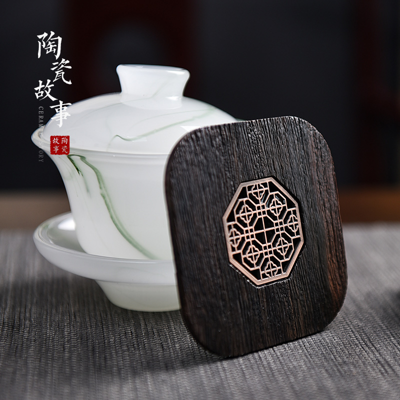 Ceramic story ebony wood cup mat mat the teapot teacup antiskid tea insulation pad kung fu tea accessories