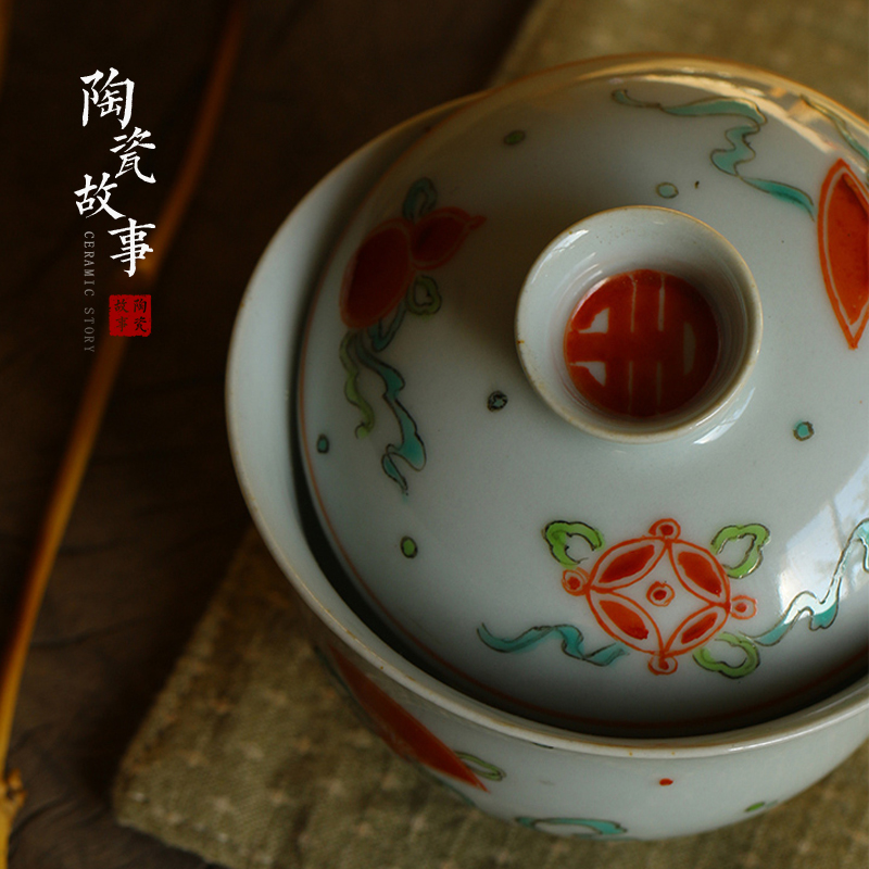 High - end checking hand - made ceramic story town tureen three tureen single sweet grain best tureen