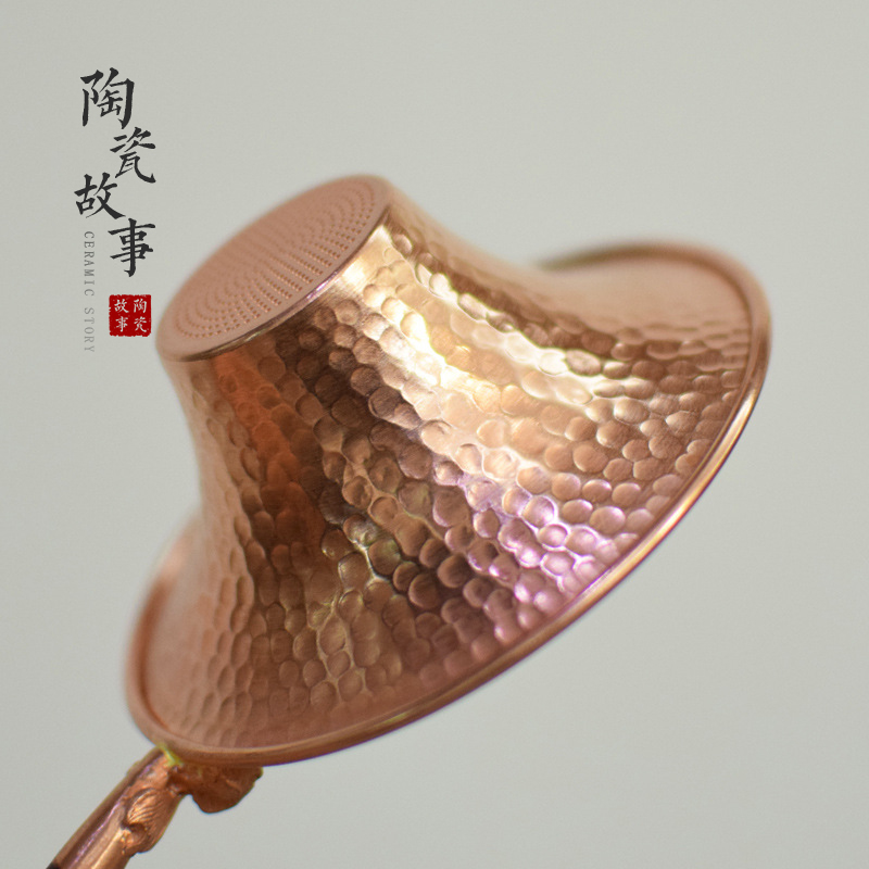 Ceramic story pure copper copper) tea tea tea strainer filter filter insulation kung fu tea accessories