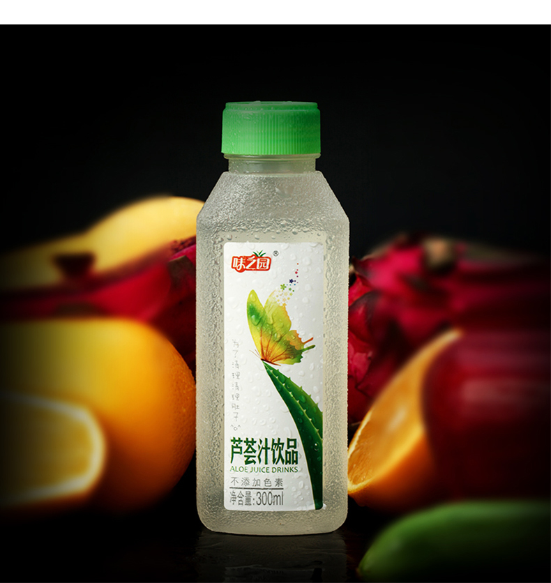 味之园芦荟汁饮料300ml*6瓶夏季果汁饮品