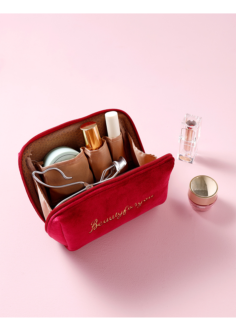网红化妆包女ins风超火化妆袋简约迷你便携口红包小号化妆品收纳