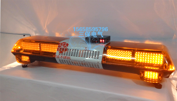 厂家供应车载长排led灯黄色工程车灯12v汽车报警灯24v