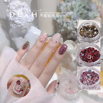 Net Red Mechia Flat Bottom Drill Accessories 2022 New Super Shiny Color Diamond Water Drill Sizing Nail Trinkets