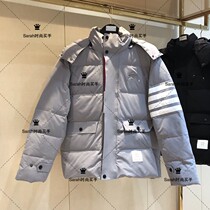 thom browne 20 autumn winter TB dolphin embroidered hooded down jacket men and women same warm coat