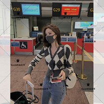 Thom Browne cardigan 20 autumn winter TB sweater V-neck Diamond sweater slim coat women